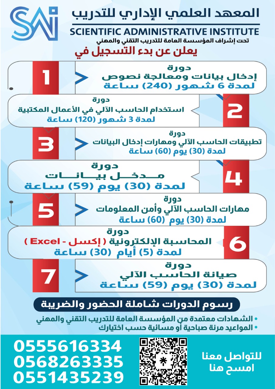 دورة ادخال بيانات ومعالجة نصوص