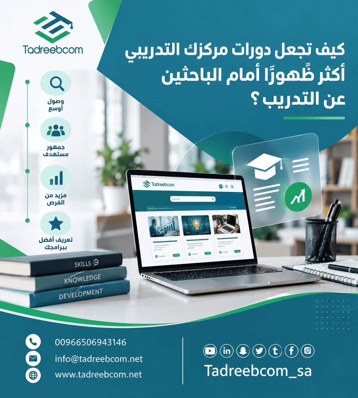 منصة لمراكز التدريب في السعودية: كيف تعرض مركزك ودوراتك للباحثين عن التدريب؟